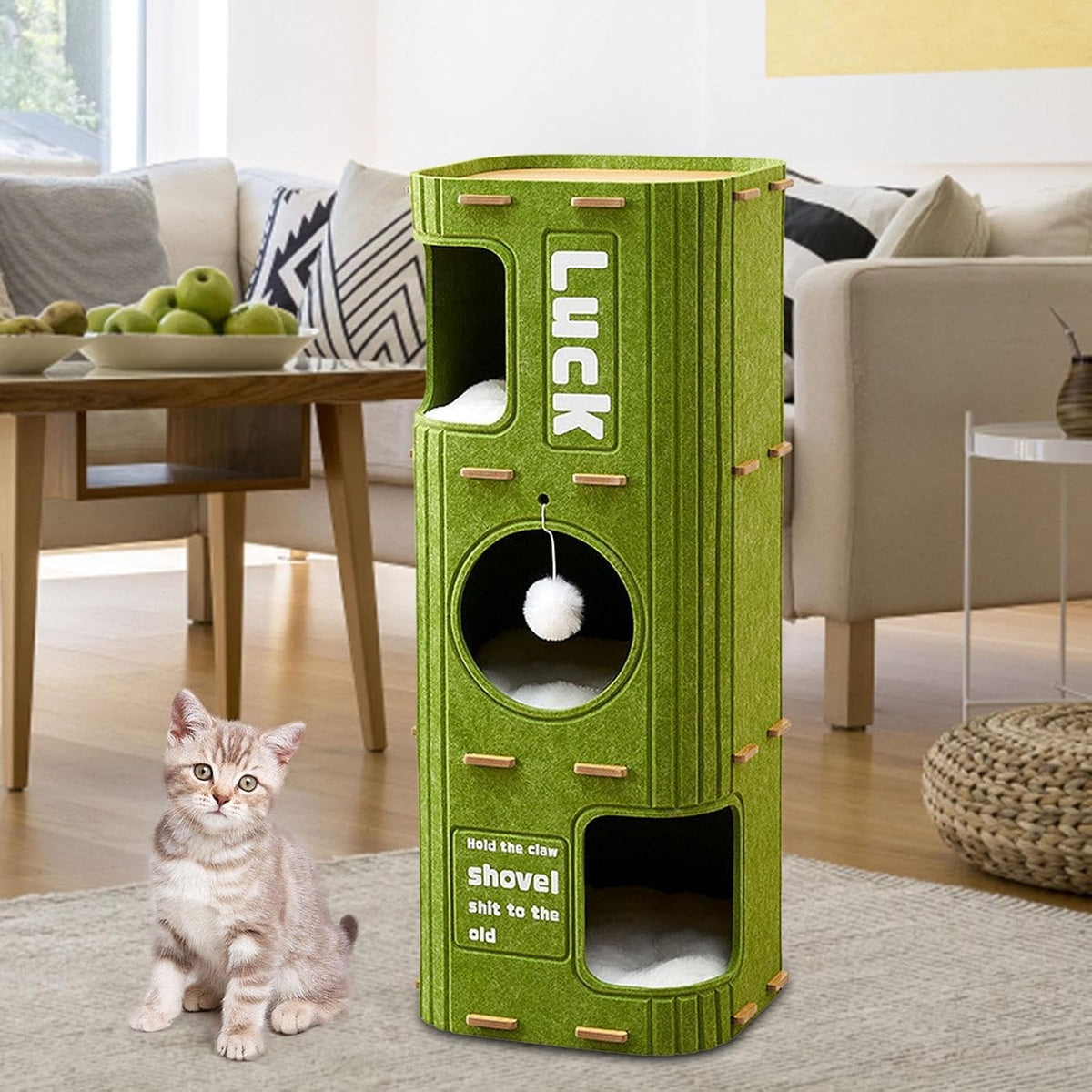 CALANDIS Cat House Modern Cat Tree Condo for Cats Pet Supplies 3 Tier