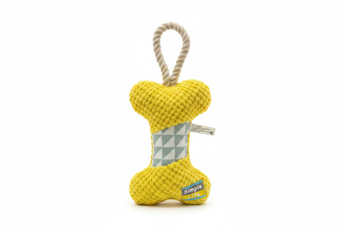 Soleil Fluffy Bone Dog Toy