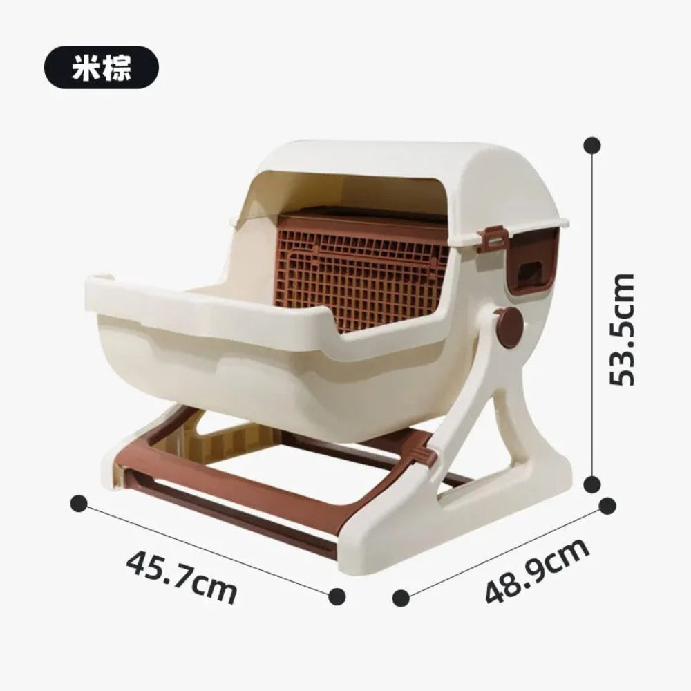 Cat Litter Box, Full and Semi-Closed Size 45.5*48.9*53.5Cm