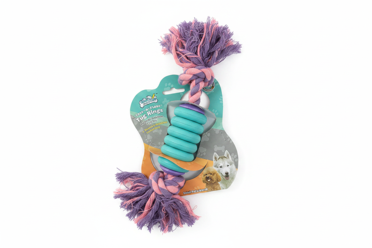 Soleil Tug Rings Natural Rubber Dog Toy