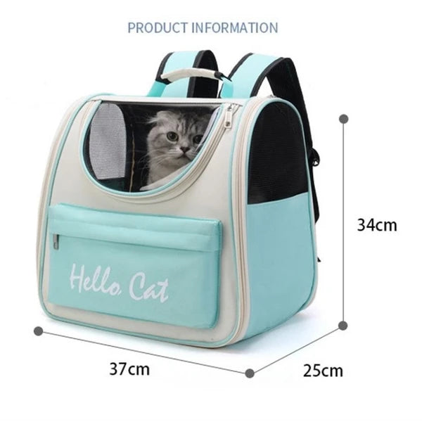 Hello Cat Portable Travel Pet Backpack for Cats & Small Dogs