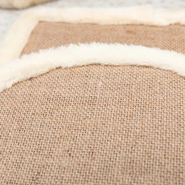 Cat Head Shape Sisal Cat Scratcher Board with Hook for Cats