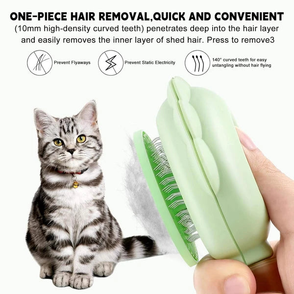Pet Slicker Brush with Visual Spray for Shedding Hair Removal for Dogs and Cats