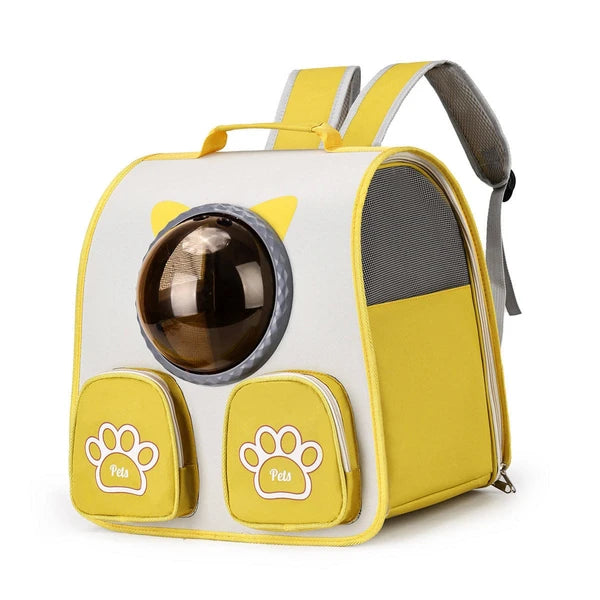 Pet Backpack Bag with Bubble Window and Storage Pockets