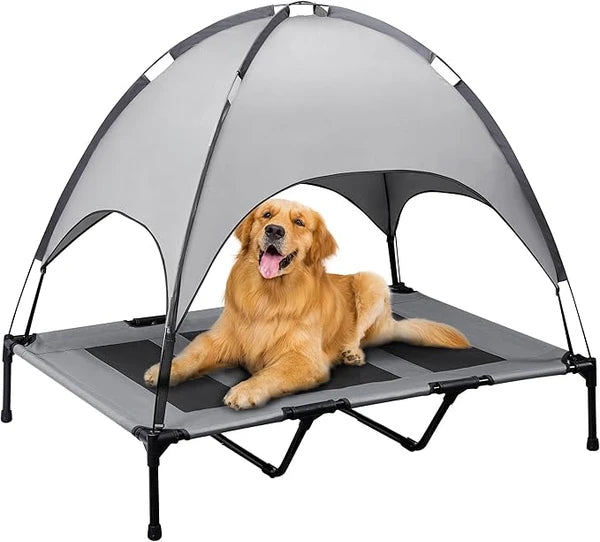Elevated Dog Bed – Outdoor Pet Cot with Breathable Mesh & Waterproof